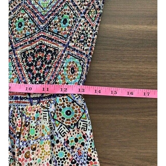 Anthropologie Maeve Sleeved Amethyst Smocked Button Up Bodice Dress Boho Fall SP - Picture 9 of 12